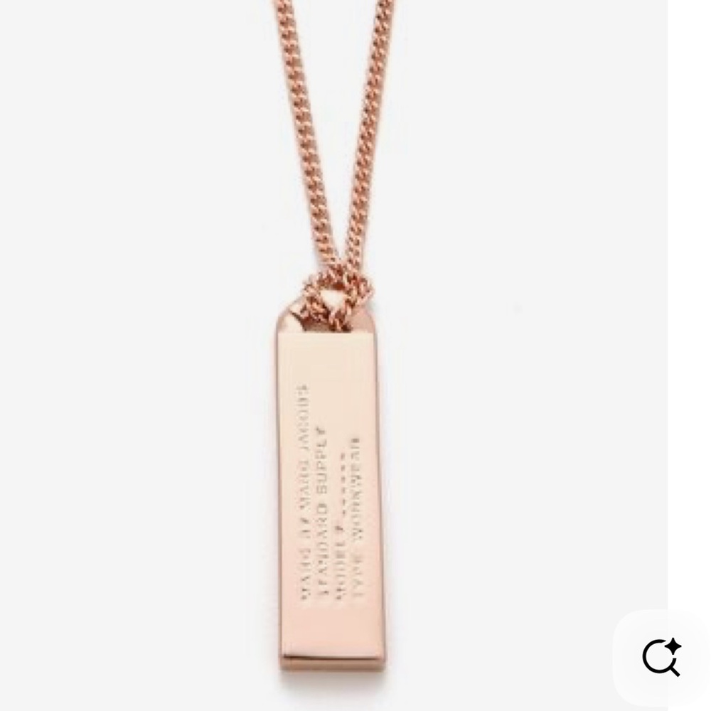 Marc By Marc Jacobs Rose Gold Bar Necklace